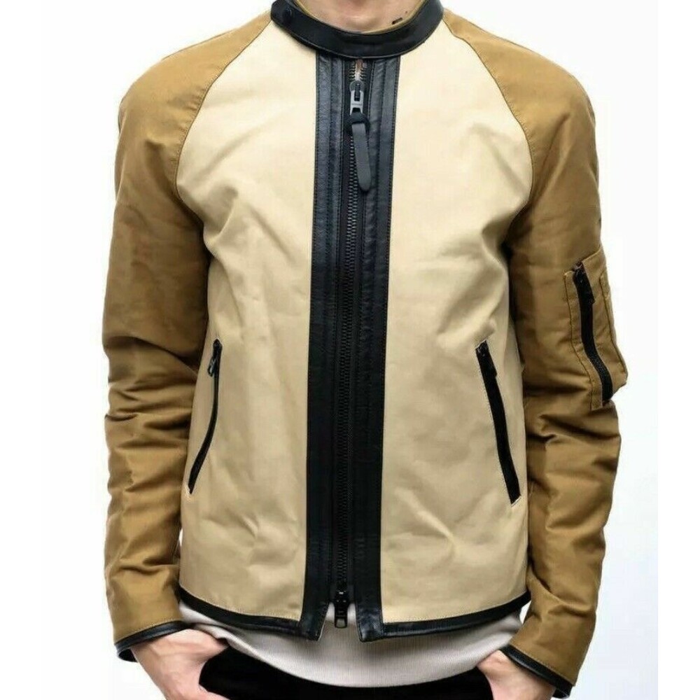 COACH 86337 Mixed Fabric Racer Jacket Men's Size Small $595 NEW